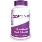 Nootropics Depot Infini-B frontal mostrando etiqueta clara y beneficios