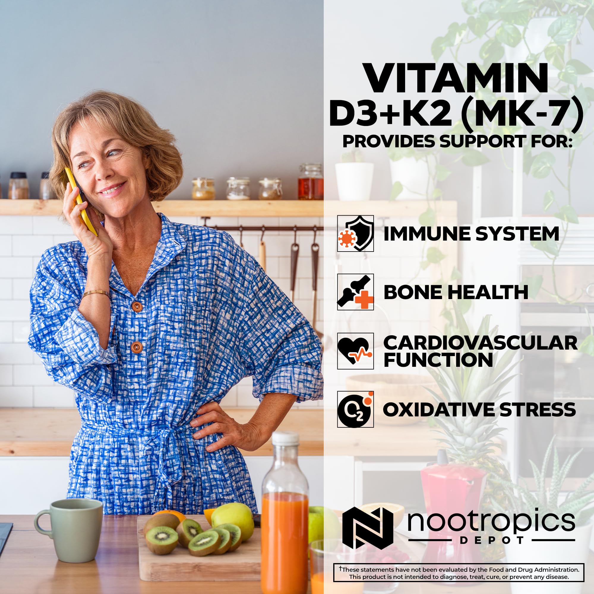 Nootropics Depot etiqueta con ingredientes y prueba de laboratorio