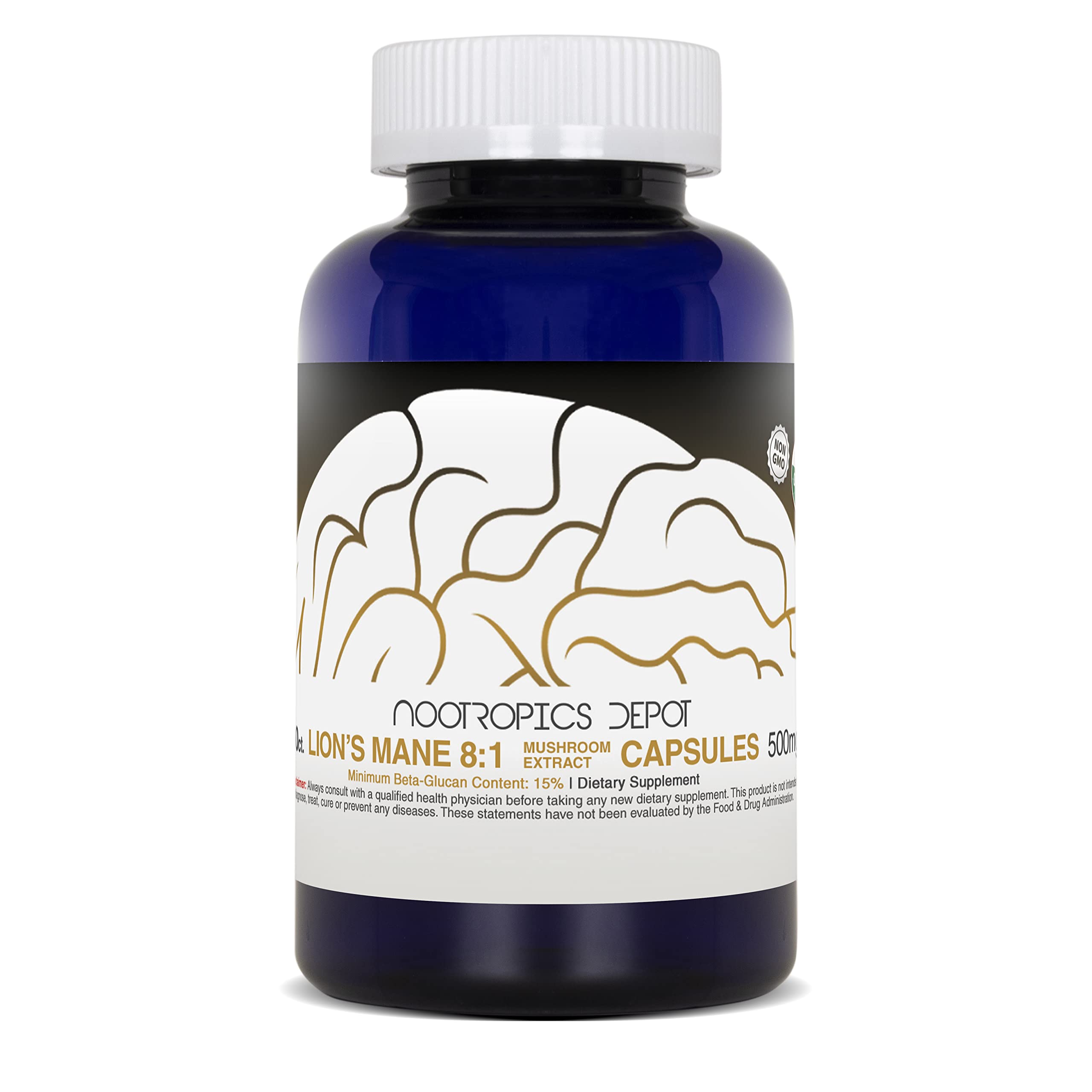 Nootropics Depot frasco en mesa de desayuno, integración en rutina diaria