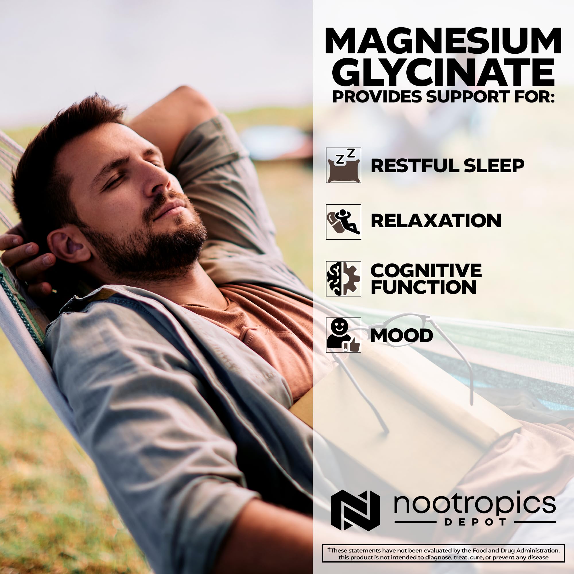 Nootropics Depot cápsula en mano para comparar tamaño y confirmar comodidad al tomar