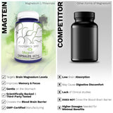 Nootropics Depot Magtein etiqueta con lista de ingredientes y garantía de pureza