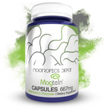 Nootropics Depot Magtein frasco frente mostrando diseño y beneficio de apoyo cognitivo