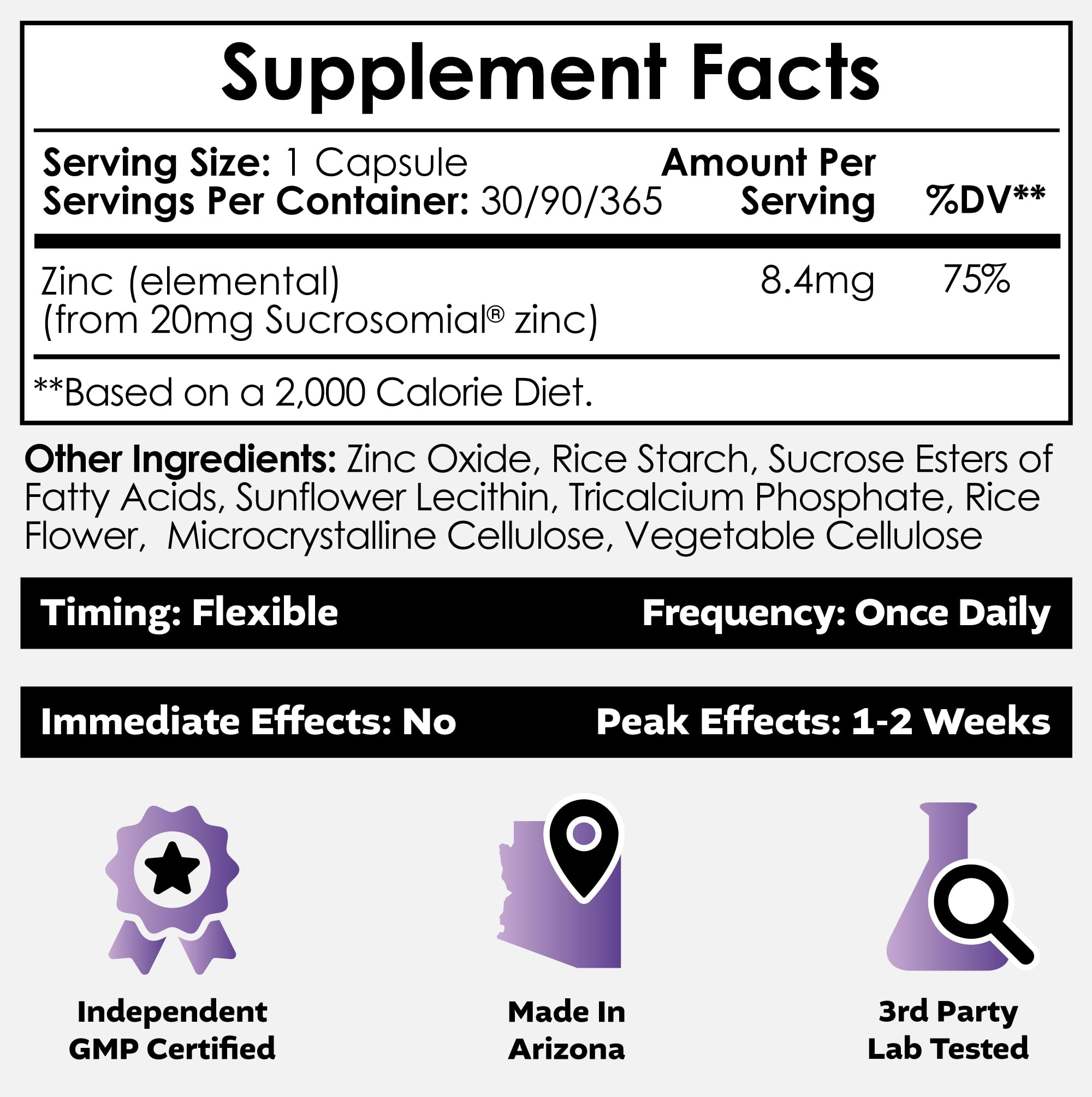 Nootropics Depot MicroZinc cápsula en primer plano para fácil ingestión y dosificación