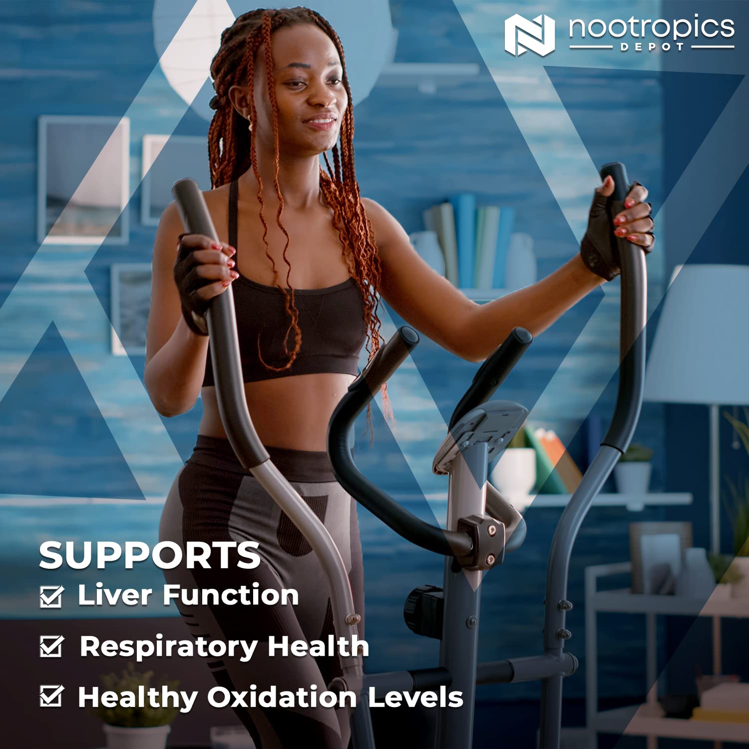 Nootropics Depot producto en ambiente de estilo de vida equilibrado