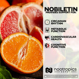 Nootropics Depot envase abierto con cápsulas, enfatizando facilidad de uso