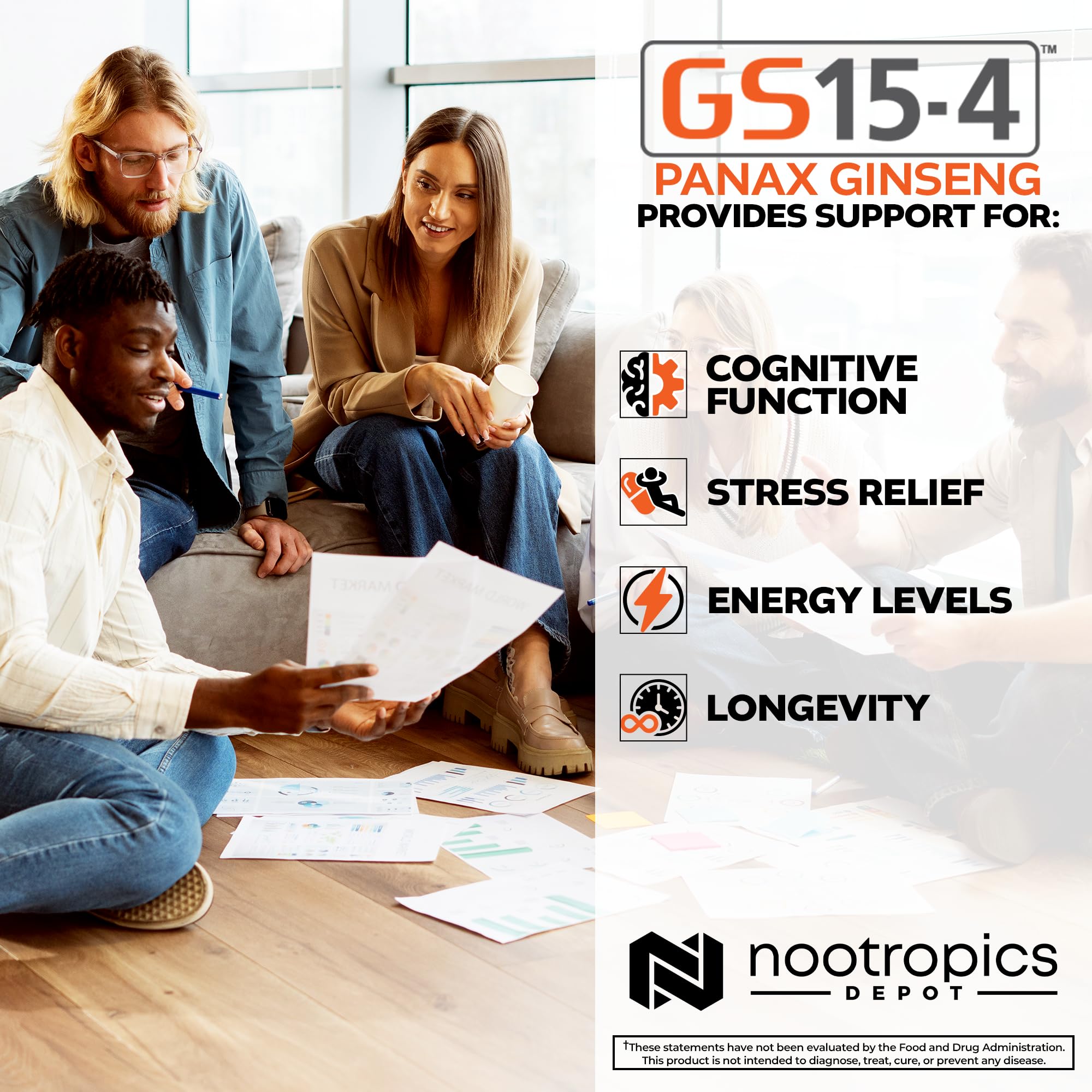 Nootropics Depot frasco en mano indica tamaño real y portabilidad