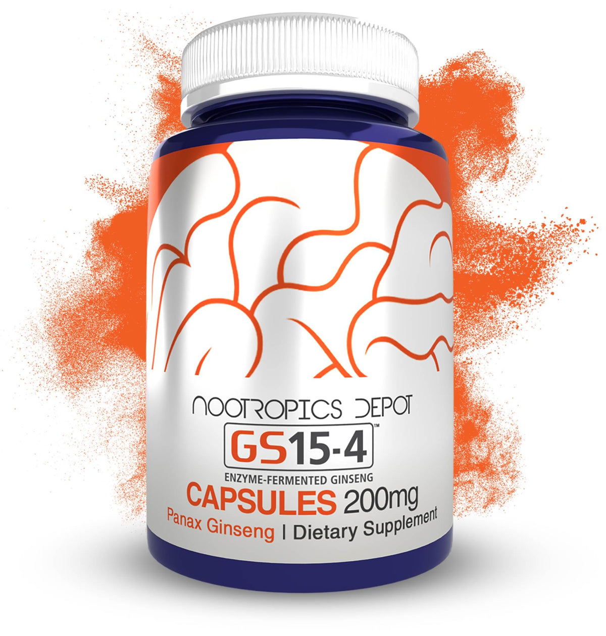 Nootropics Depot frasco frontal muestra cápsulas y práctica dosificación