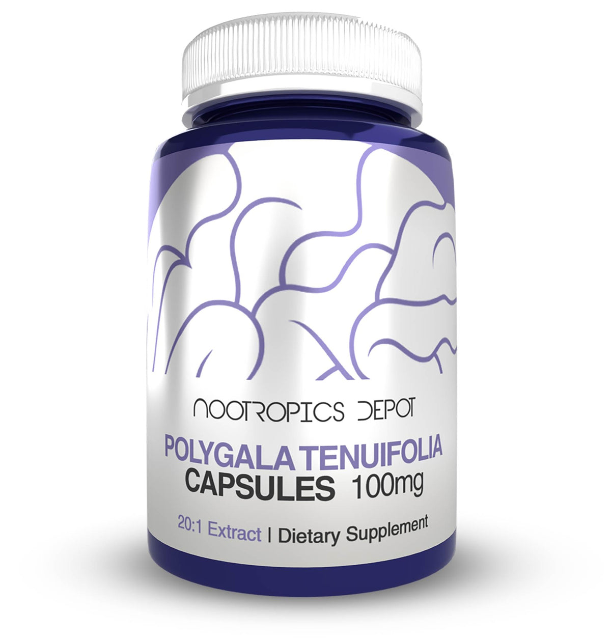 Nootropics Depot frasco frontal mostrando etiqueta, facilita elección informada