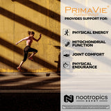 Nootropics Depot PrimaVie cápsulas en mano para apreciar tamaño y dosificación