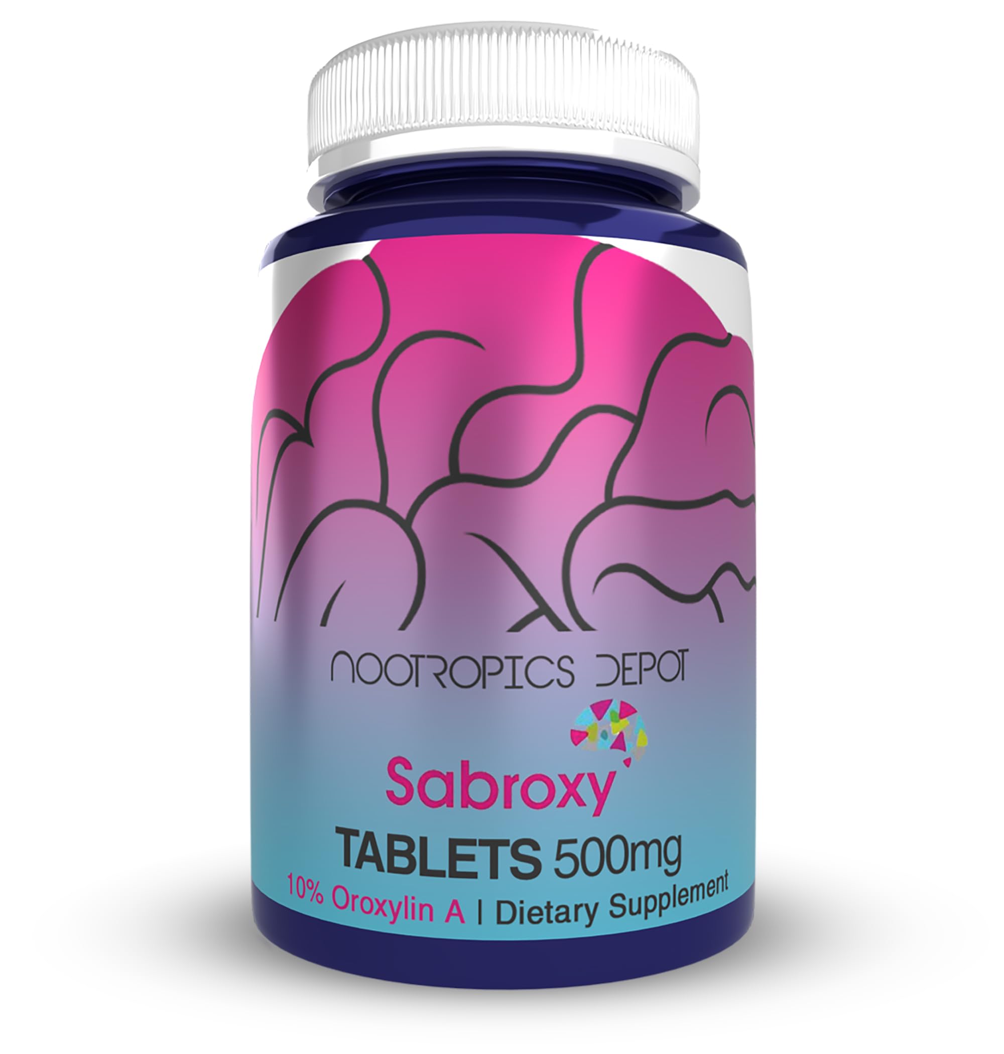 Nootropics Depot presentación frontal del envase que transmite confianza y dosificación clara