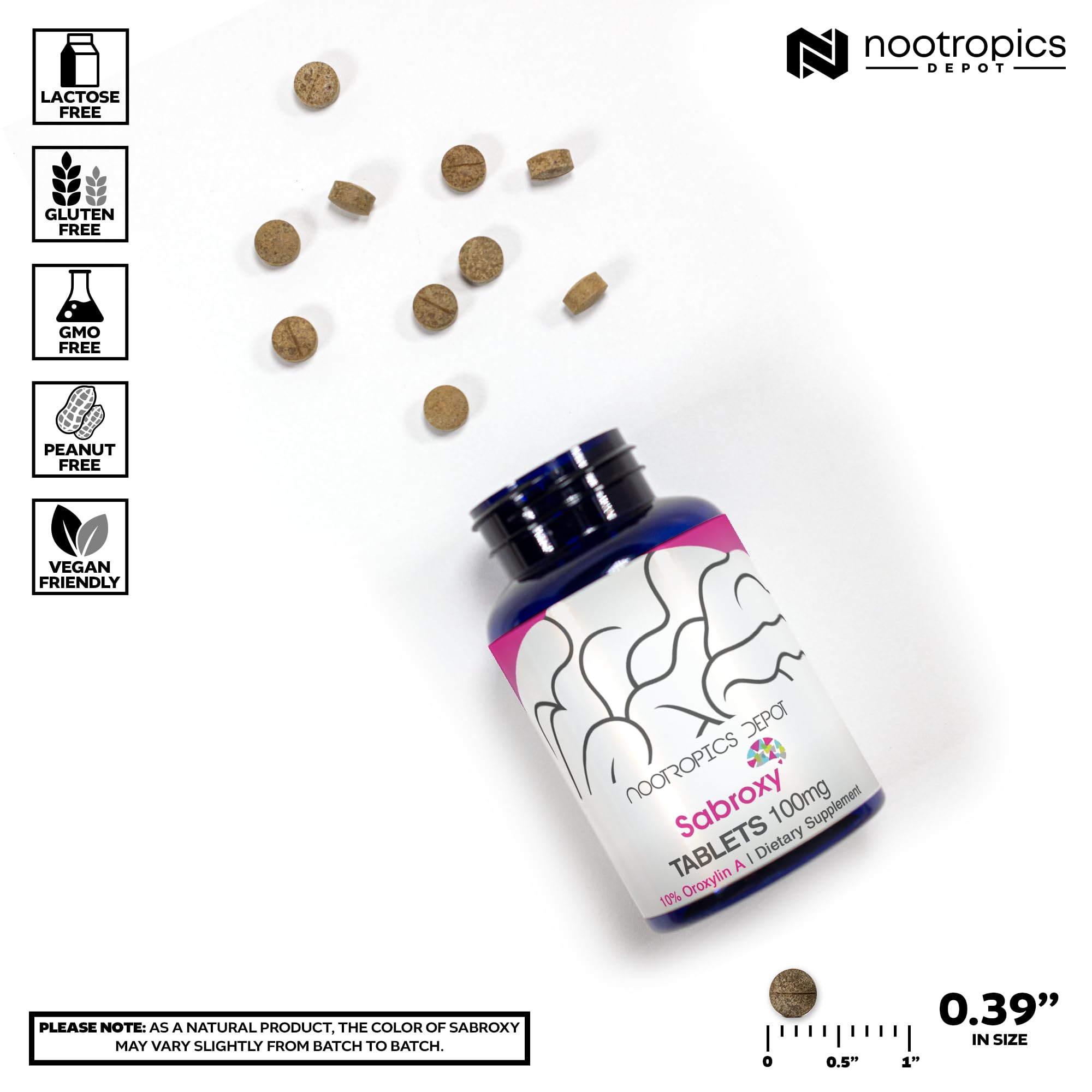 Nootropics Depot Sabroxy textura del polvo del extracto, alta pureza visible