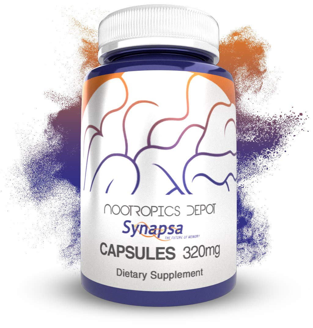 Nootropics Depot Synapsa Bacopa frasco frontal mostrando presentación clara y dosificación