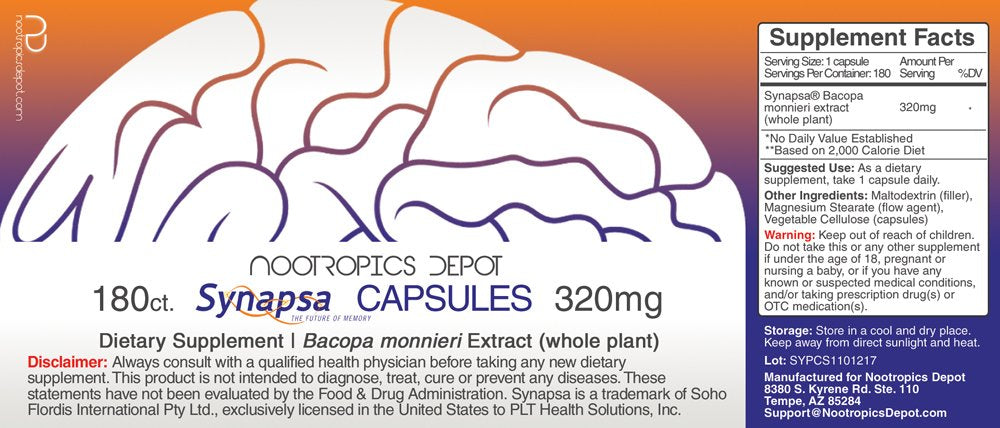 Nootropics Depot primer plano de cápsulas para ver textura y tamaño