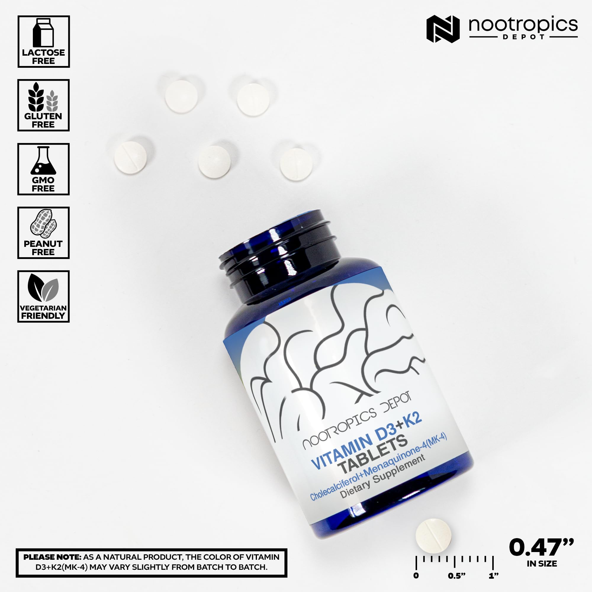 Nootropics Depot tabletas en mano mostrando la facilidad de uso