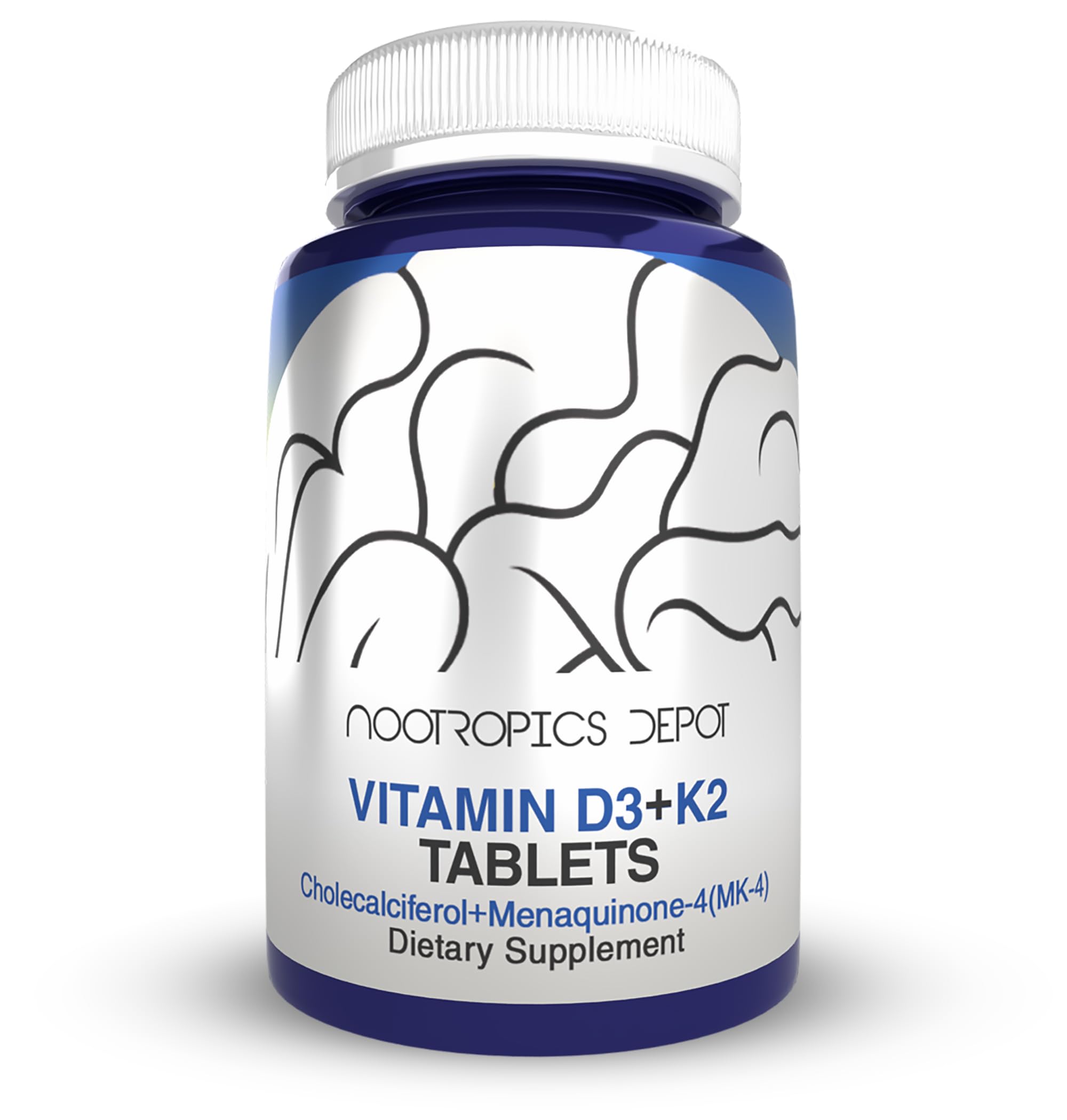 Nootropics Depot tarro frontal mostrando la etiqueta y beneficios principales