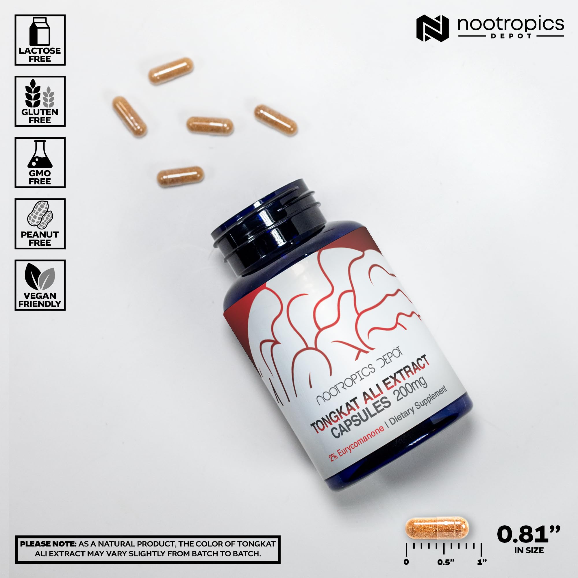 Nootropics Depot etiqueta con HPTLC visible, seguridad y verificación
