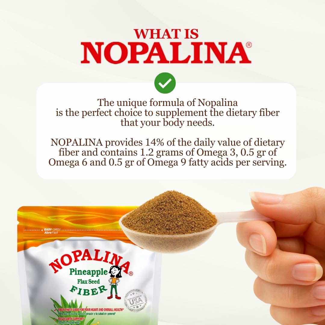 Nopalina bolsa 1 lb junto a una mano para comparar escala y porciones disponibles