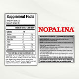 Nopalina etiqueta con sellos FDA GMP Kosher garantizando calidad