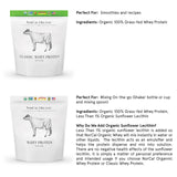 NorCal Organic vacas jersey pastando subrayando origen grass-fed y bienestar animal