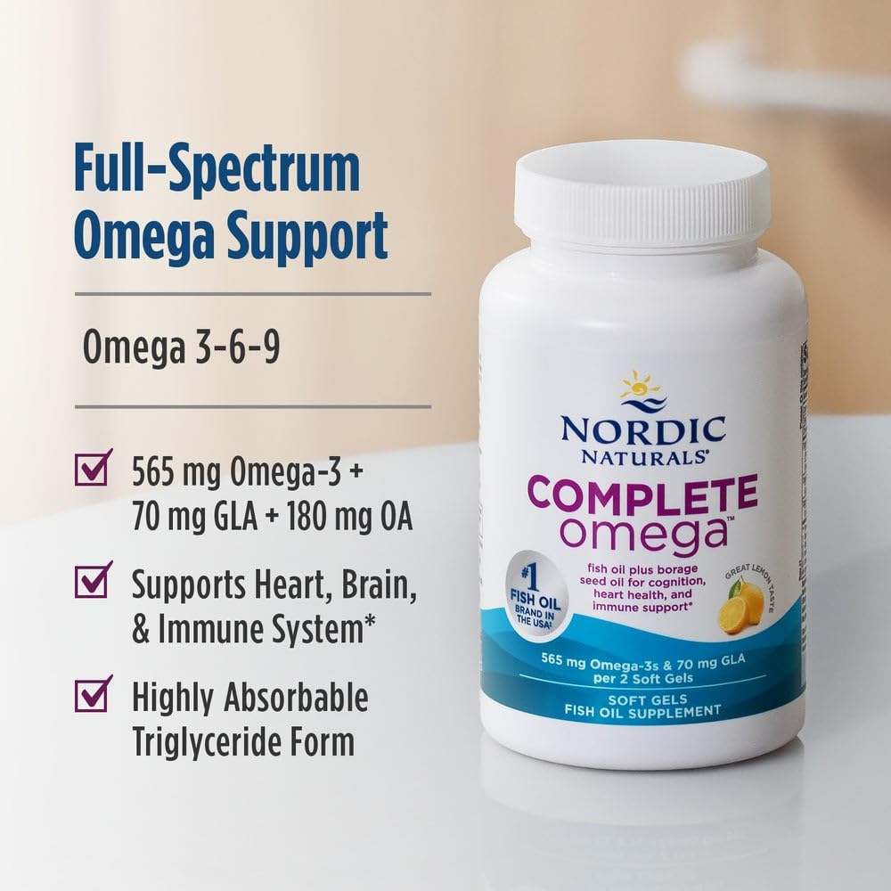 Nordic Naturals gota de aceite resaltando pureza y apariencia ligera