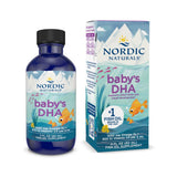Nordic Naturals Baby’s DHA frente del envase mostrando pureza y tamaño