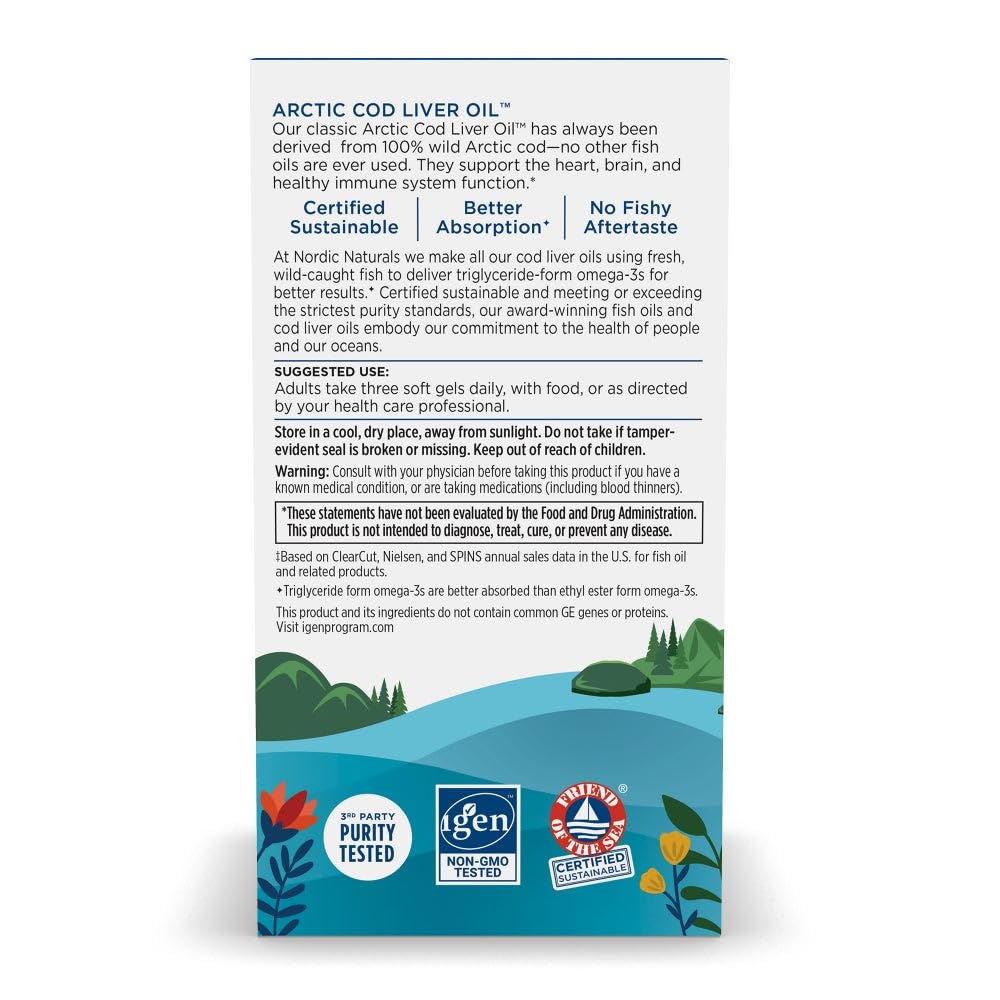 Nordic Naturals cápsulas en la palma de la mano para visualizar porción y facilidad