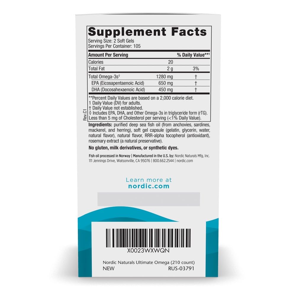 Nordic Naturals cápsulas textura cercana para fácil deglución