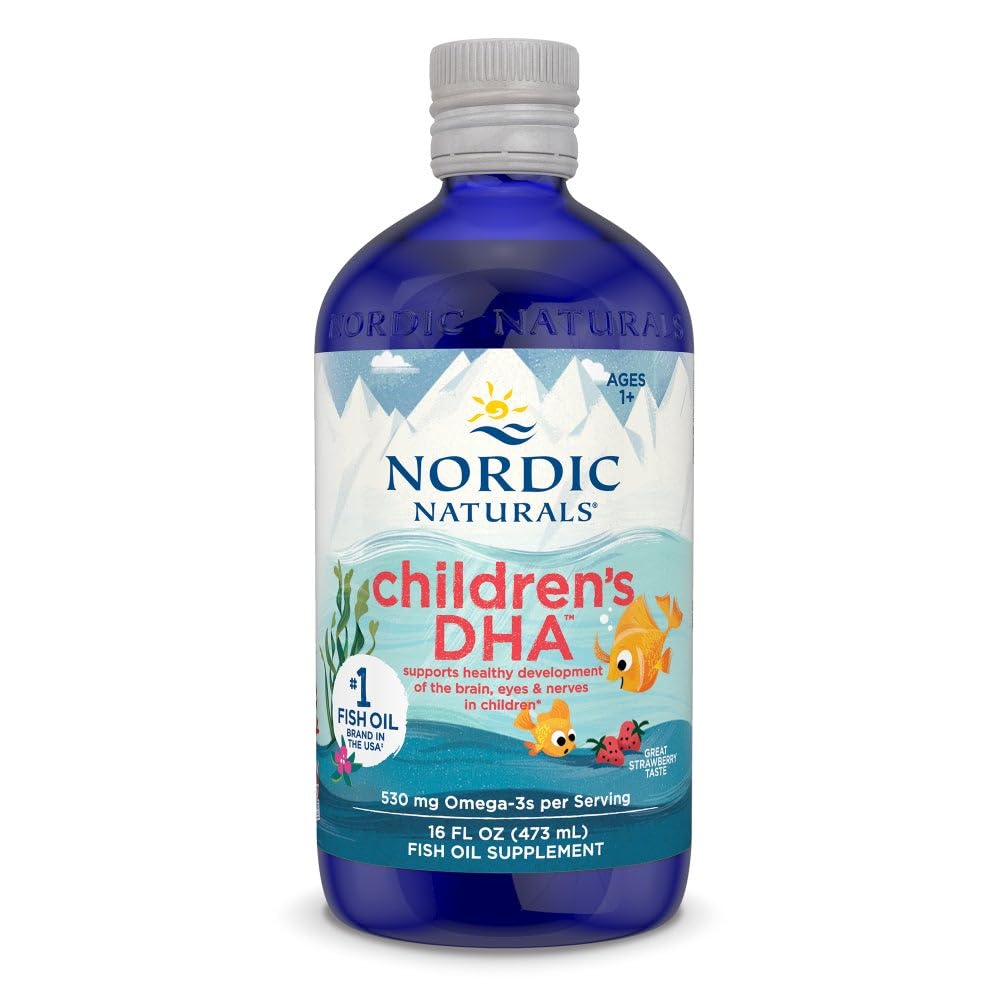 Nordic Naturals botella frontal del Children’s DHA con beneficio de sabor aceptable