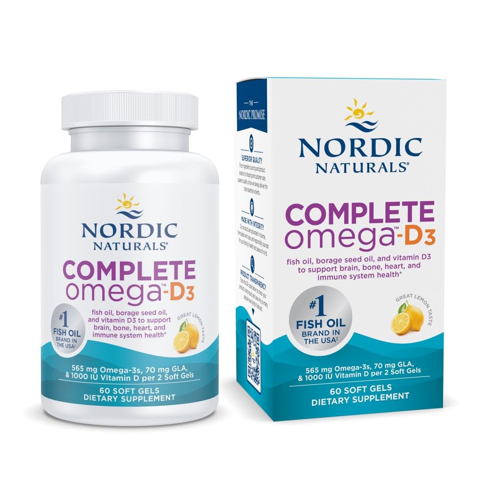Nordic Naturals frasco frontal que muestra la presentación y sabor limón