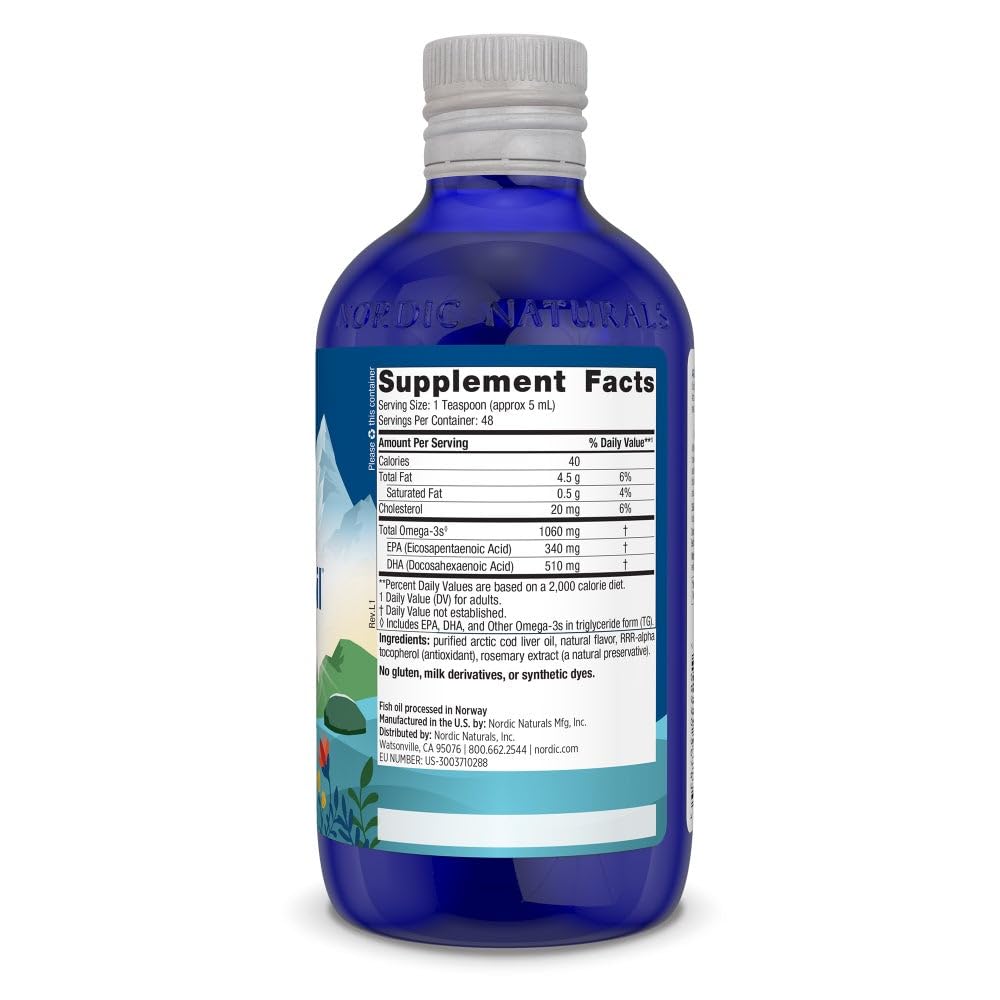 Nordic Naturals detalle de etiqueta con información de omega‑3 y vitaminas