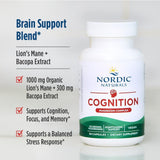 Nordic Naturals envase abierto con cápsulas para visualización de dosis