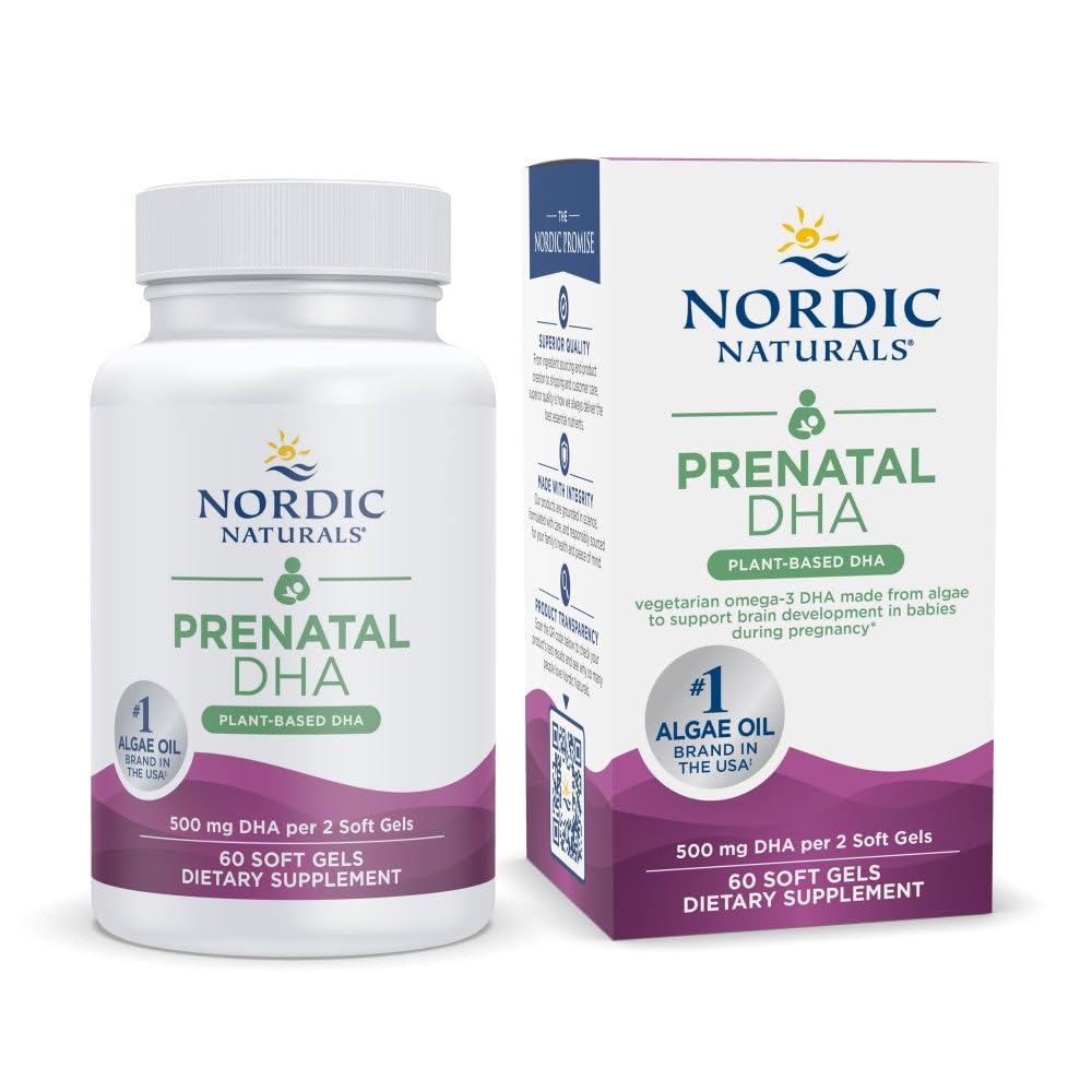 Nordic Naturals envase frontal prenatal DHA mostrando información clara