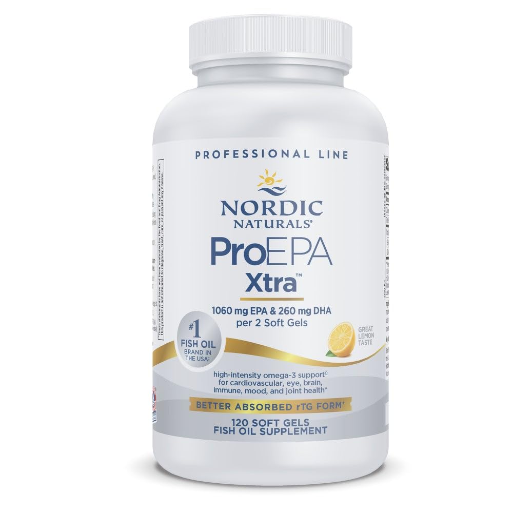 Nordic Naturals envase frontal EPA Xtra mostrando concentración elevada