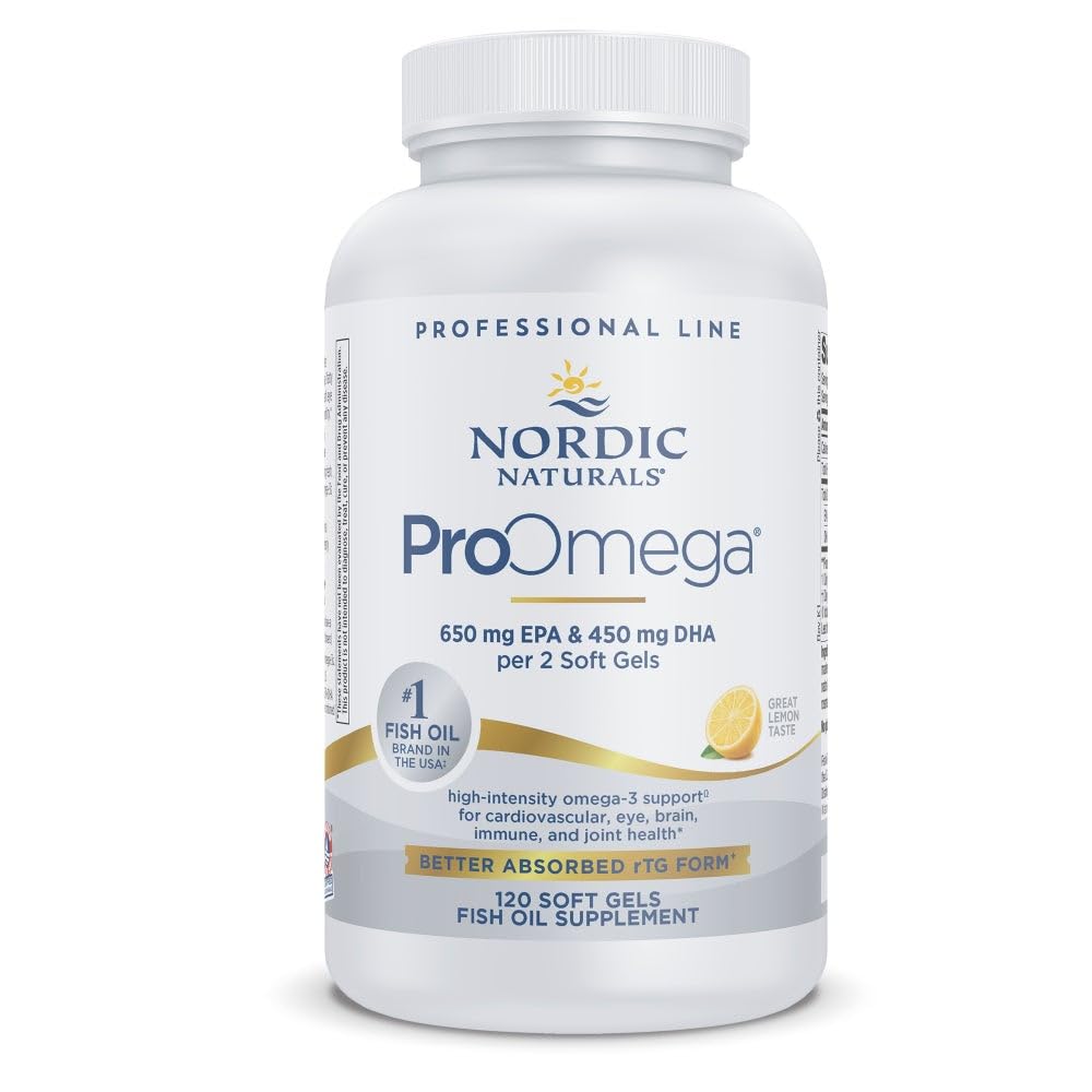 Nordic Naturals envase frontal de EPA Xtra mostrando beneficios y sabor limón