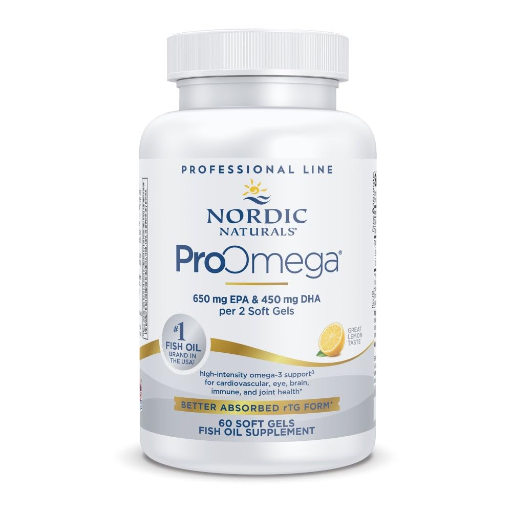 Nordic Naturals botella frontal mostrando diseño y cantidad 120 cápsulas