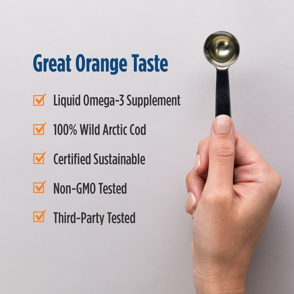 Nordic Naturals comparación de tamaño de la botella 16 oz, rendimiento de 96 porciones