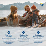 Nordic Naturals mujer embarazada disfrutando gomitas, apoyo conveniente