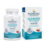Nordic Naturals frasco delantero mostrando etiqueta clara y beneficios