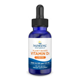 Nordic Naturals frasco frontal mostrando etiqueta clara y beneficio vegano