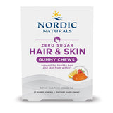 Nordic Naturals empaque frontal mostrando ingredientes y beneficio para cabello