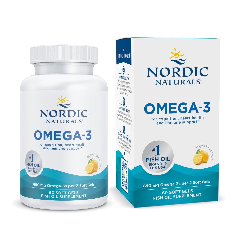 Nordic Naturals frente del envase mostrando marca y beneficio de pureza