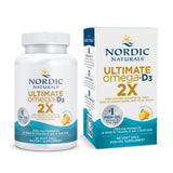 Nordic Naturals frente del envase mostrando cantidad y sabor limón, confianza en pureza