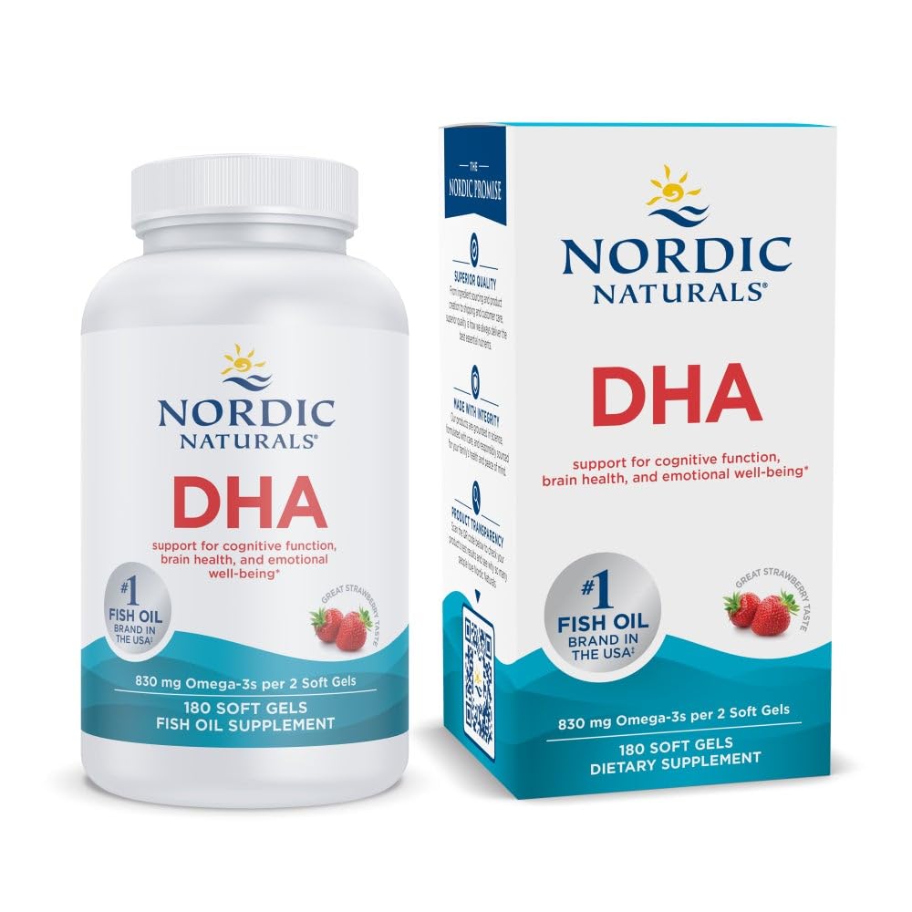 Nordic Naturals envase frontal mostrando 180 cápsulas y beneficios claros