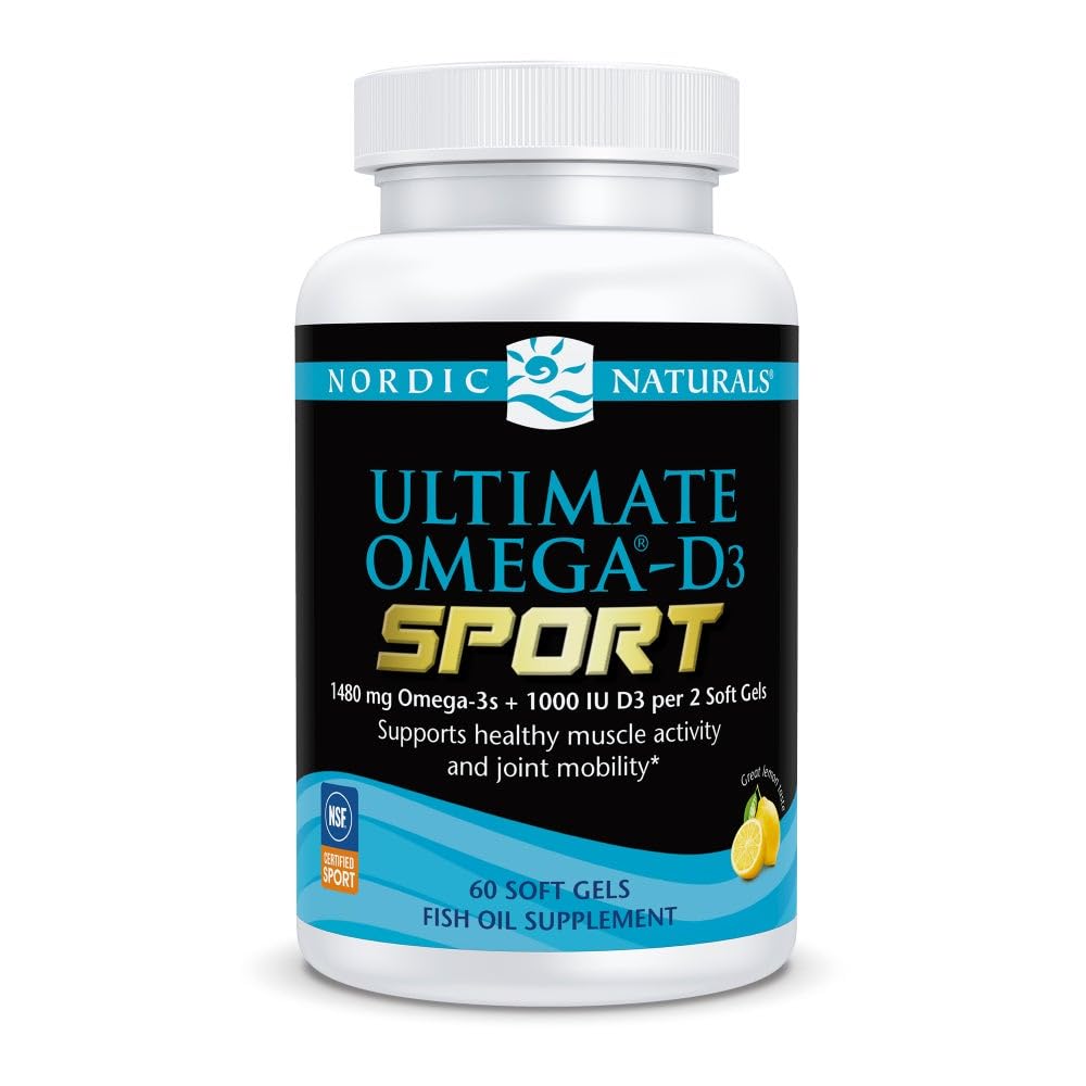Nordic Naturals empaque frontal mostrando 60 cápsulas y sello NSF