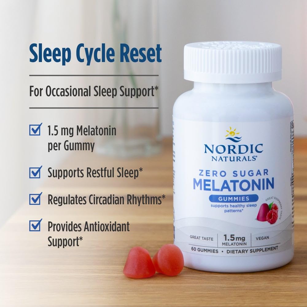 Nordic Naturals gomita en mano lista para consumir, fácil integración nocturna