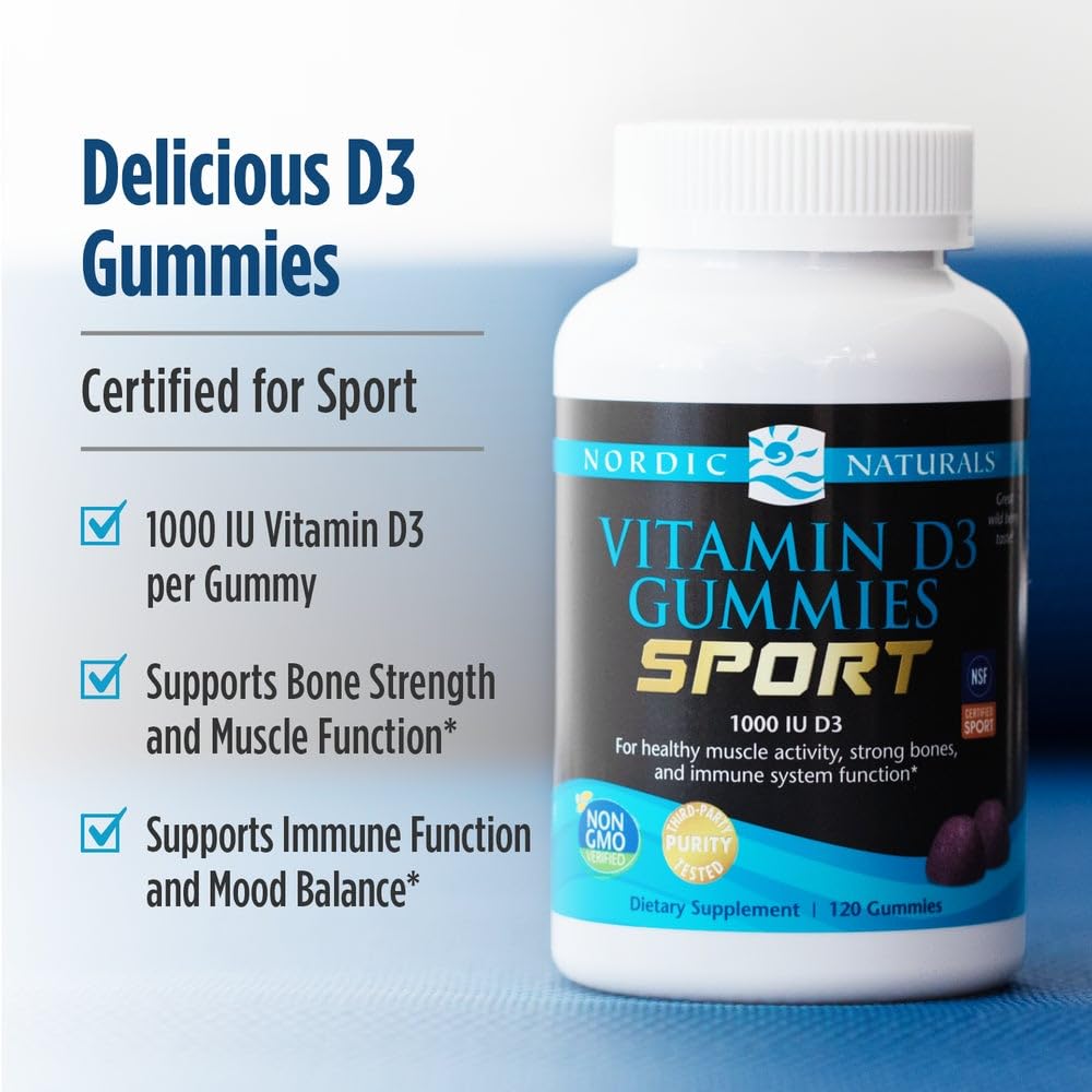 Nordic Naturals bote abierto con gomitas visibles, facilita la toma diaria práctica