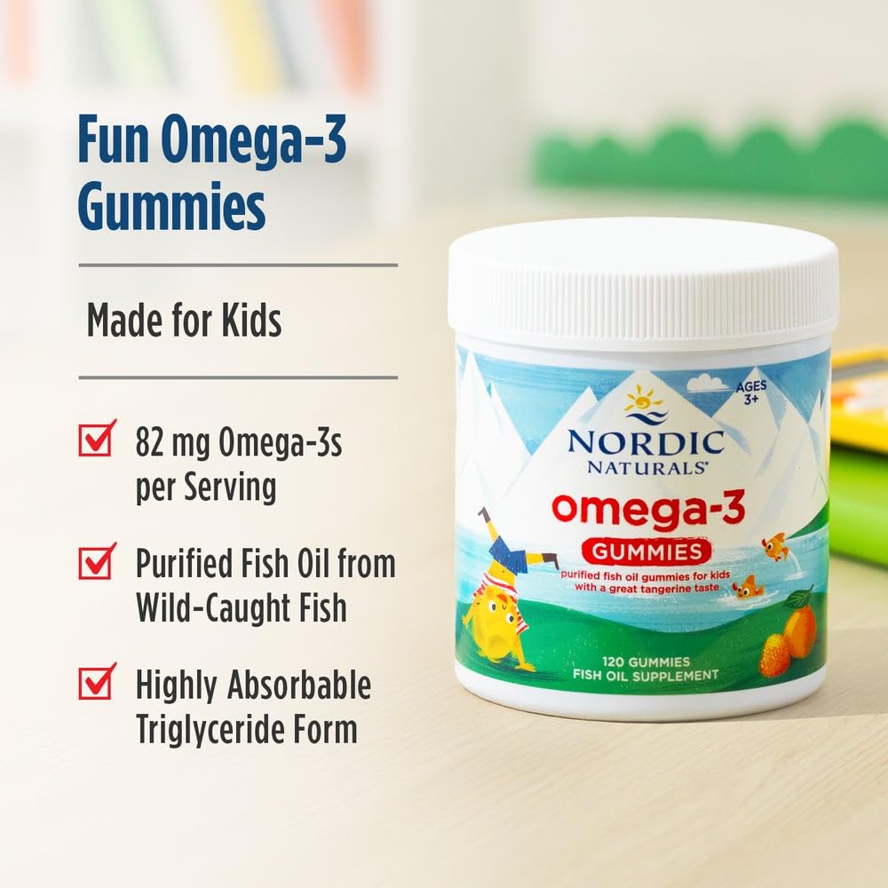 Nordic Naturals bote abierto con gomitas visibles, fácil acceso y práctica toma diaria
