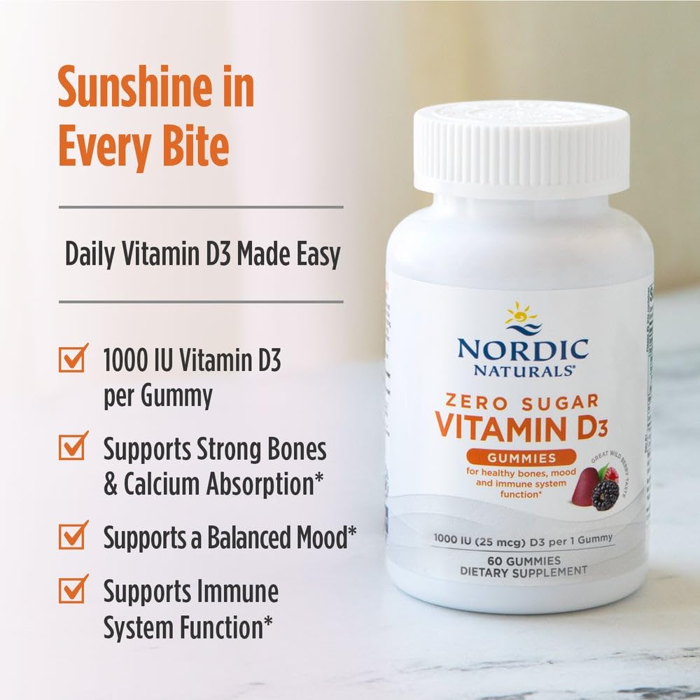 Nordic Naturals gomitas en mano para comparar tamaño y dosificación