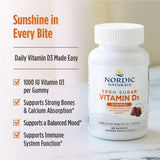 Nordic Naturals gomitas en mano para comparar tamaño y dosificación