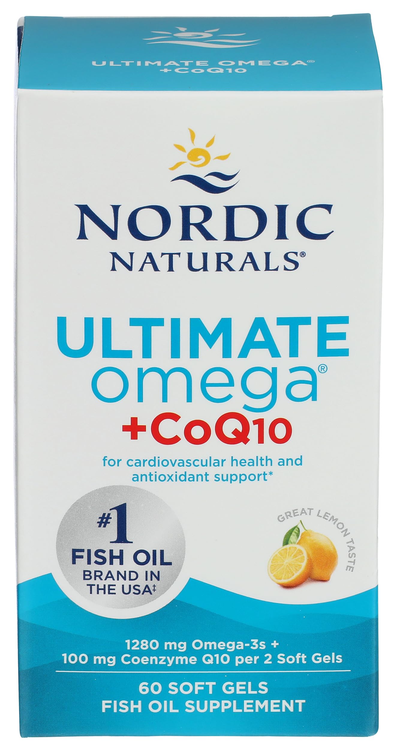 Nordic Naturals mano sosteniendo cápsula durante la toma para uso diario cómodo